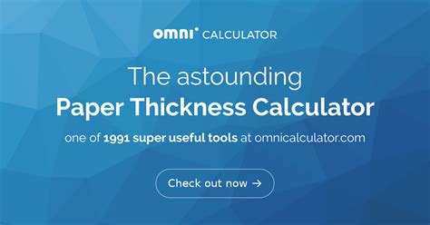 how to measure the thickness of a paper|paper thickness calculator.